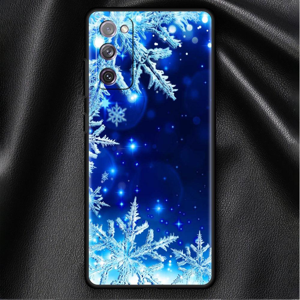 

Бамперний чохол для Samsung Galaxy S22 Ultra S21 FE S20 Plus S10 Lite Чохол для телефону S10e S9 S8 S7 Силіконова Фунда Білосніжка Сніжинка Samsung S20Ultra