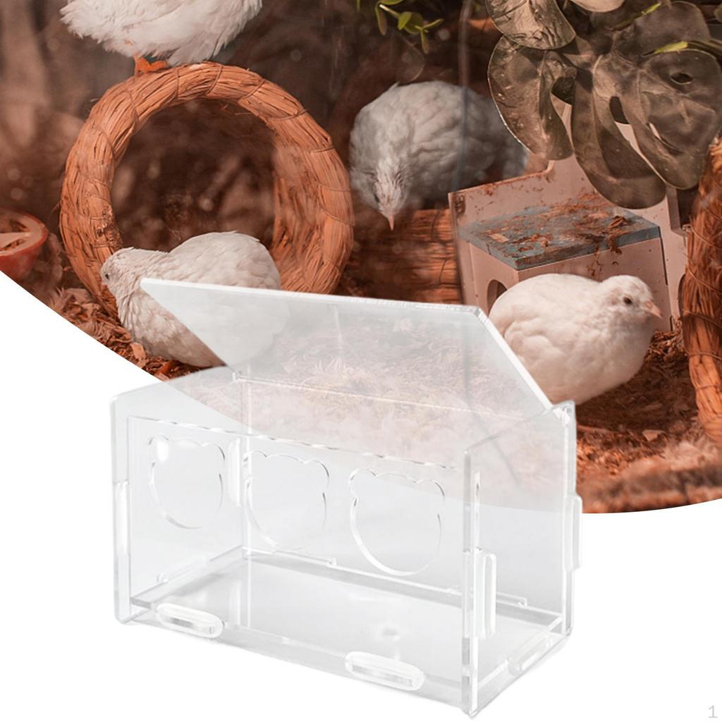 Acrylic Bird Feeder Feeding Supplies Food Container Dispenser Pet Bowl for Canary