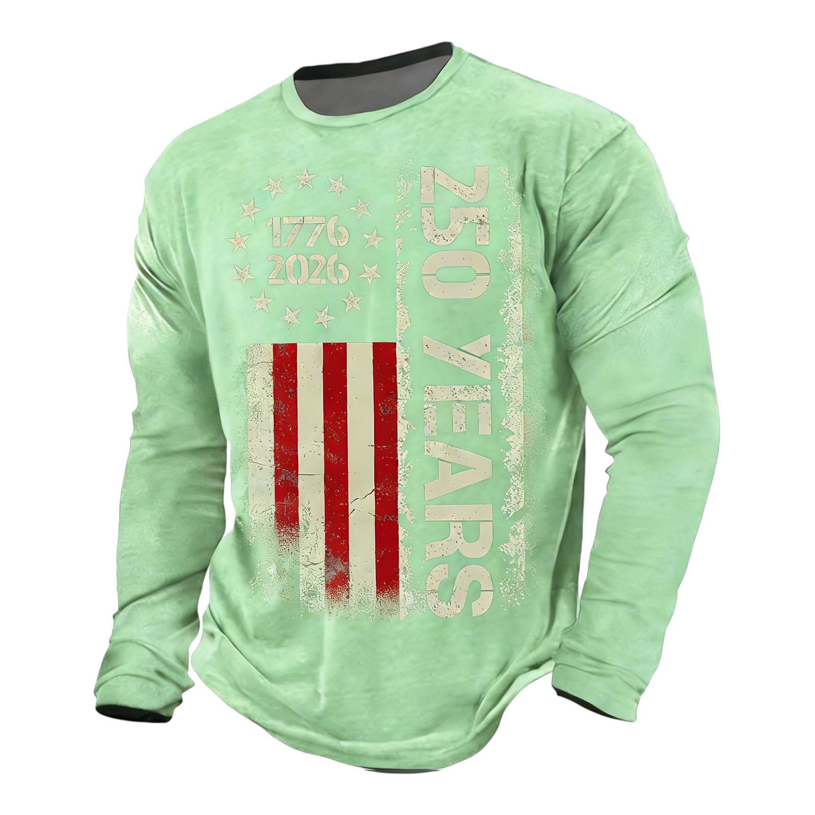 Men s Casual Round Neck Short Sleeve T-Shirt L