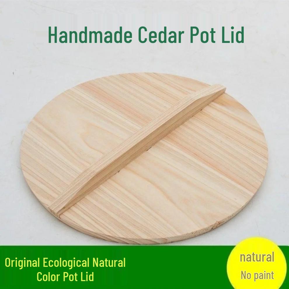 Solid Fir Wood Square Pot Lid for Large Wok or Water Tank