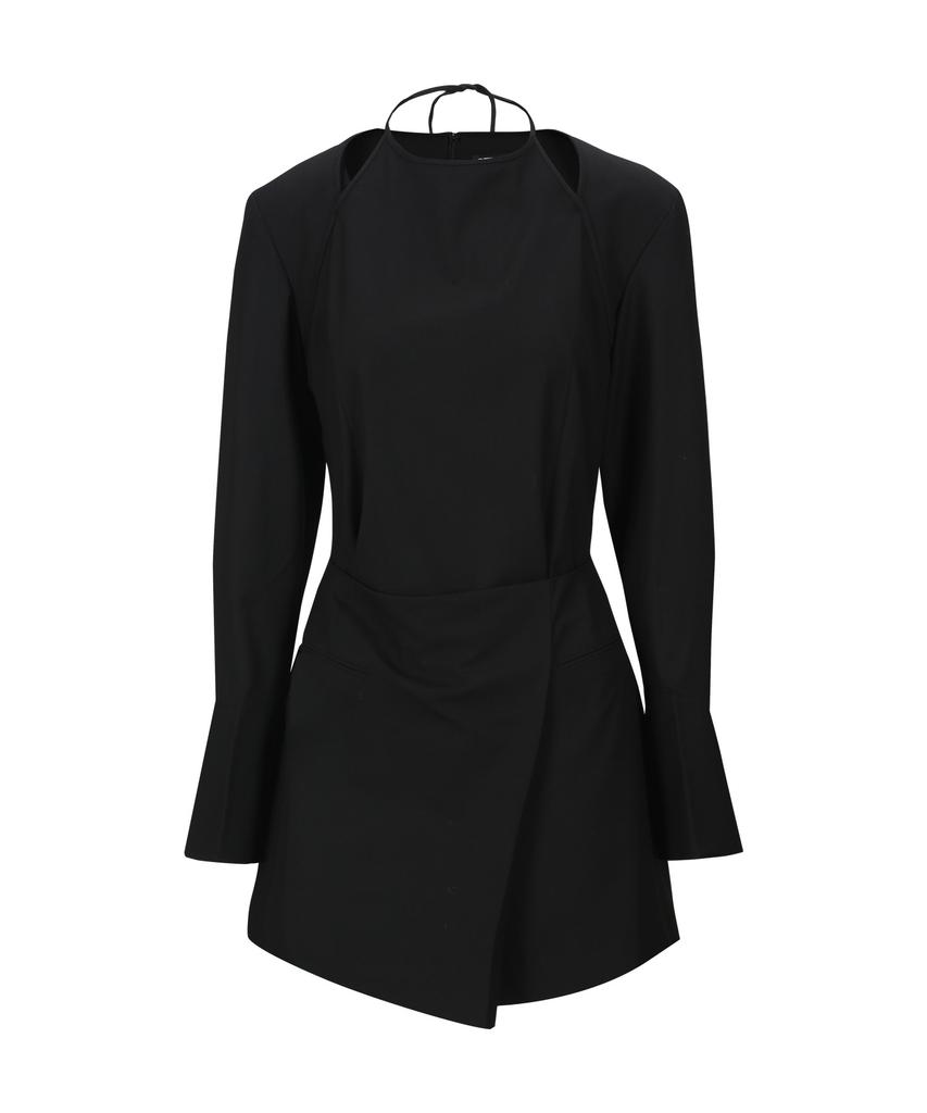 Seutimillon Bustier Detail Two-Piece Style Dress_Black