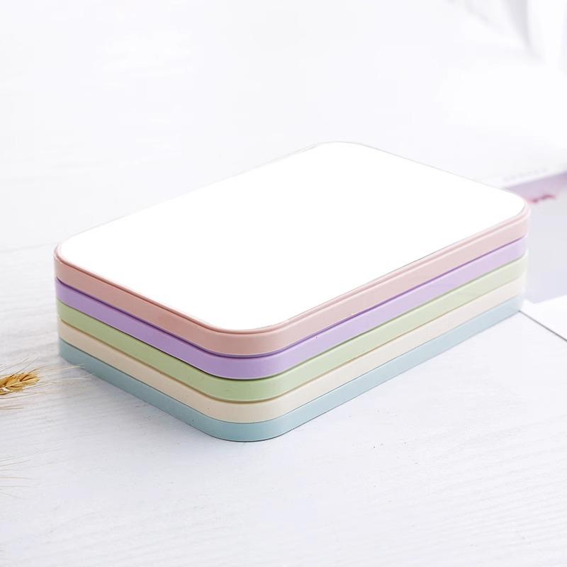 HD Single-Sided Folding Makeup Mirror - Portable Square Vanity Mirror