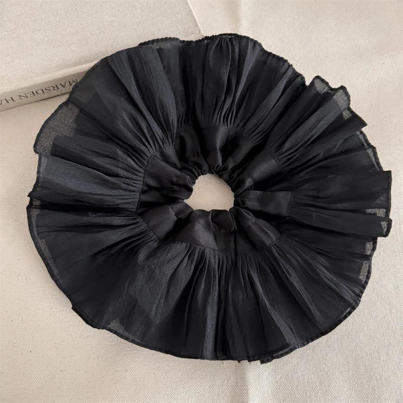 Big Scrunchies for Women Elastic Hair Band Ponytail Holders Tie Solid Color Hair Hoop Scrunchy Rubber Bands Women Hair Accessory