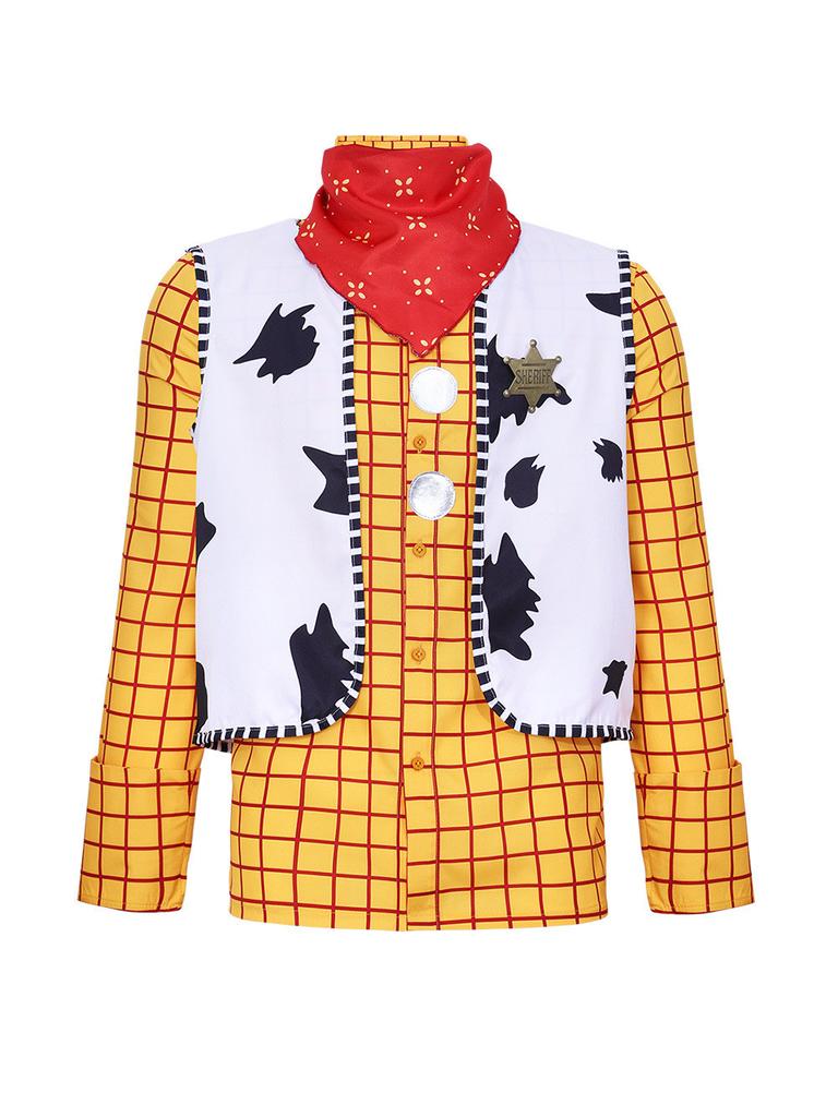 Kostým Woody z Toy Story z polyesterové látky pro Halloween a hraní rolí