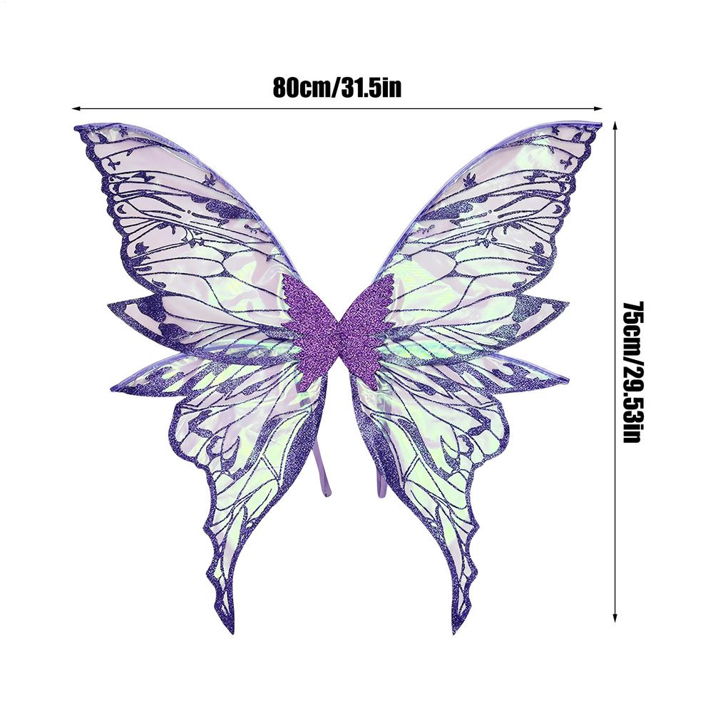 

Fairy Wings for Girls Butterfly Costume Angel Wings for Kids Girls Women Cosplay Costume Accessories for Wedding Birthday Makeup фиолетовый
