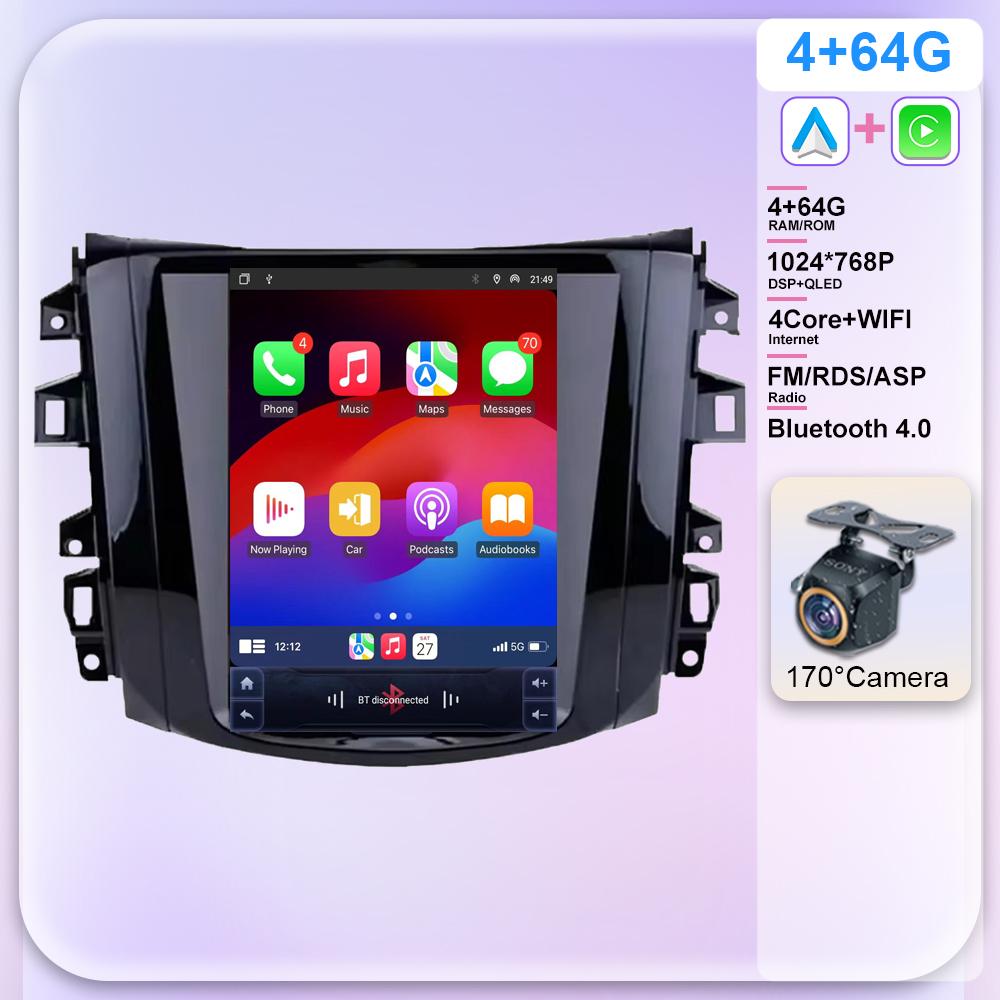 Android 14 For Nissan Navara Terra Frontier NP300 2018 -2020 Tesla Style Car Radio Stereo Multimedia Video Player 5G GPS Display
