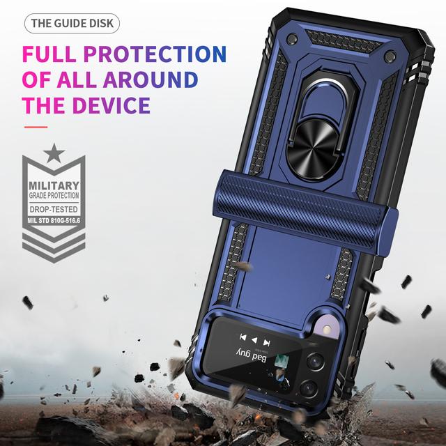 

Жесткий прочный чехол для аксессуаров для мобильных телефонов Samsung Galaxy Z Flip4 Flip 4 Flip3 Flip 3 5g Zflip4, защита от падения, чехол for Samsung Z Flip 4 синий