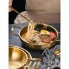 Stainless Steel Cookware Saucepan Dry Pots with Handle Home Cooking Paella Pan Seafood Rice Pot Picnic Snack Plates