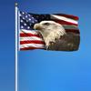 1 pz. Bandiera Patriottica "God Bless America" con Aquila, Varie Misure - Tessuto Resistente, Aquila Calva e Bandiera Americana dai Colori Vivaci, Perfetta per l'Uso Esterno, Ottimo Regalo
