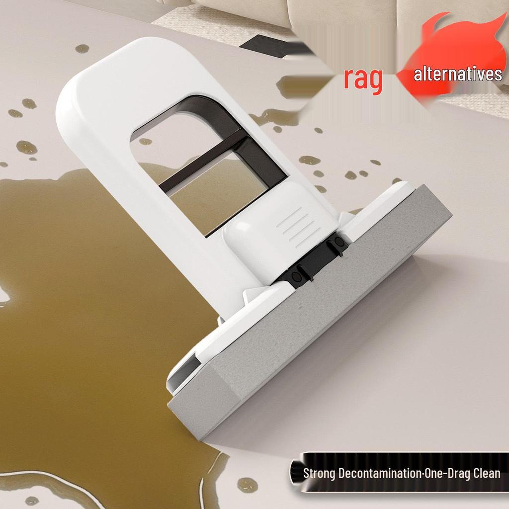 Compact Foldable Hands-Free Sponge Mop for Stain Removal and Absorption