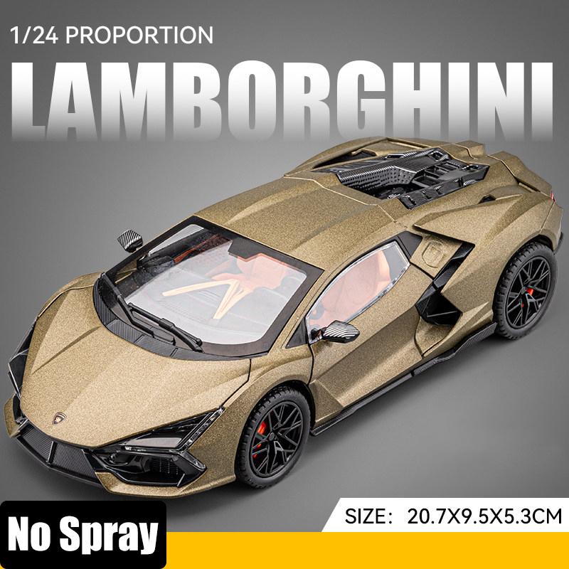 Spray 1:24 Lamborghini Revuelto Countach LP500S Supercar Alloy Metal Diecast Model Car High Simulation Home Trendy Ornaments Toy