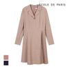 ECOLEDEPARIS Asymmetrical Pleated Collar Dress_Pb28Woa002A