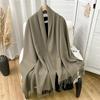 Luxury Brand Solid Women Cashmere Scarf Autumn Winter Warm Shawls Wraps Men Pashmina Tassels Scarves Female Foulard Poncho Stole