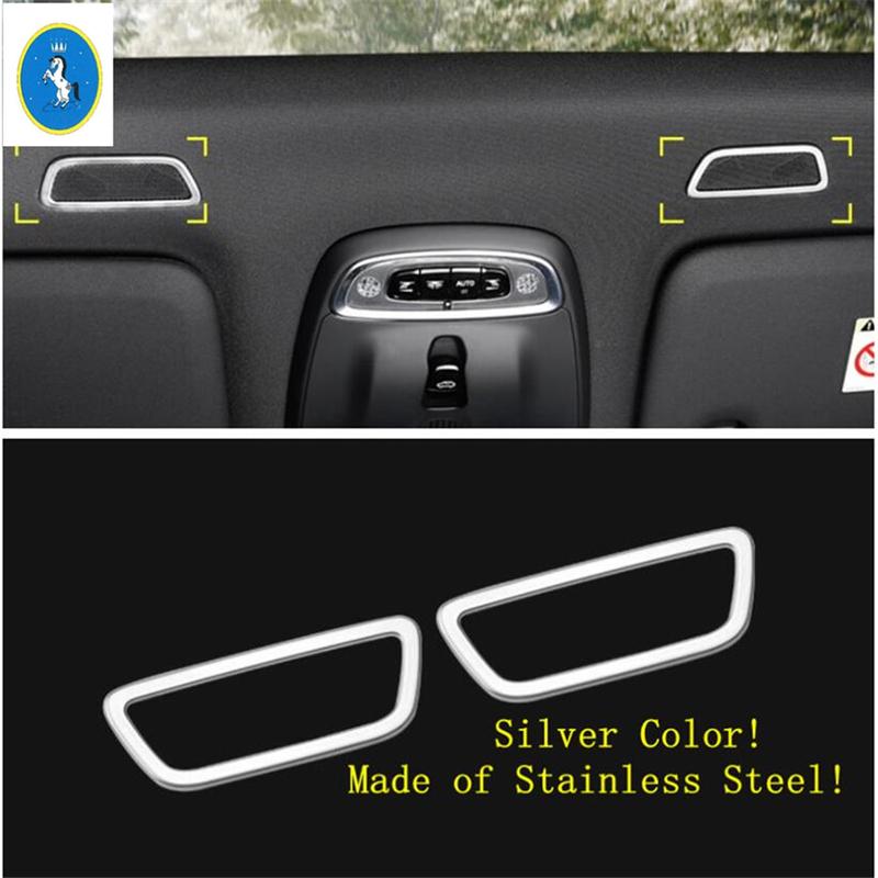 For VOLVO XC40 XC60 2018 - 2025 Stainless Auto Front Roof Stereo Speaker Loudspeaker Sound Frame Cover Trim Interior Accessories