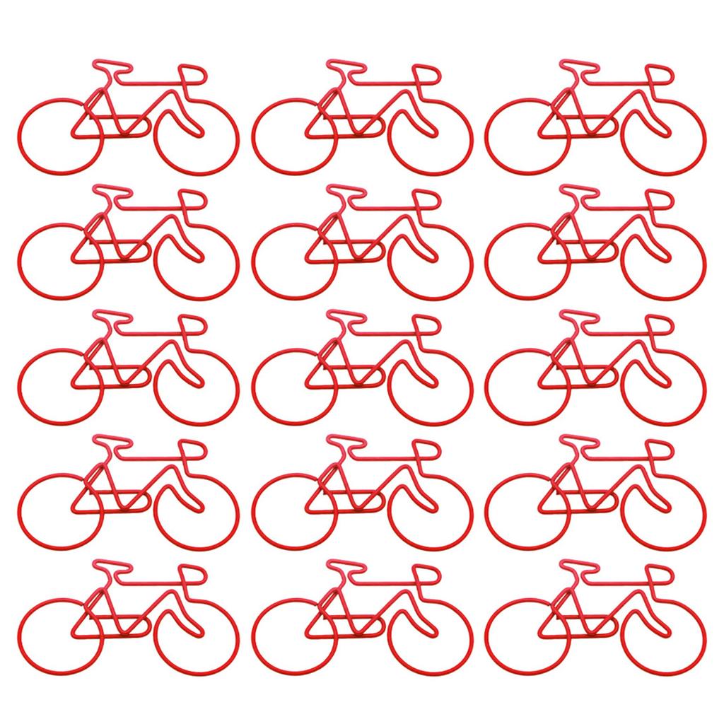 15Pcs Bike Shape Paper Clips Assorted Color Metal Paperclips File Paper Clamp Metal Bookmarks Clip for Office School