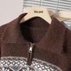 Women's Soft Warm Lamb Wool Blend Half-Zip Sweater