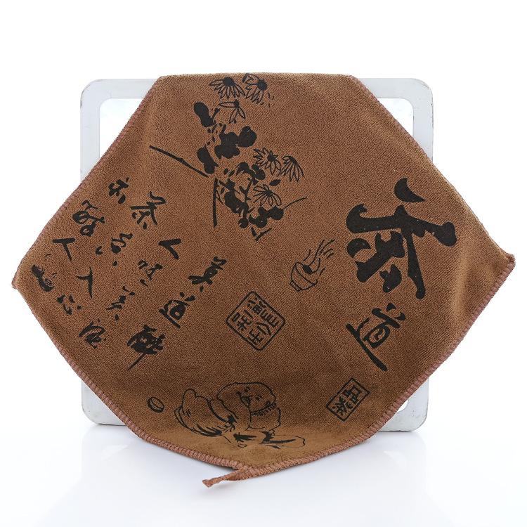 

Чайное полотенце с принтом, чистка, впитывание воды, утолщенное, однотонное, чайное полотенце, чайная салфетка, аксессуары для полотенец для чайной церемонии, квадратное полотенце, тряпка 30*30cm