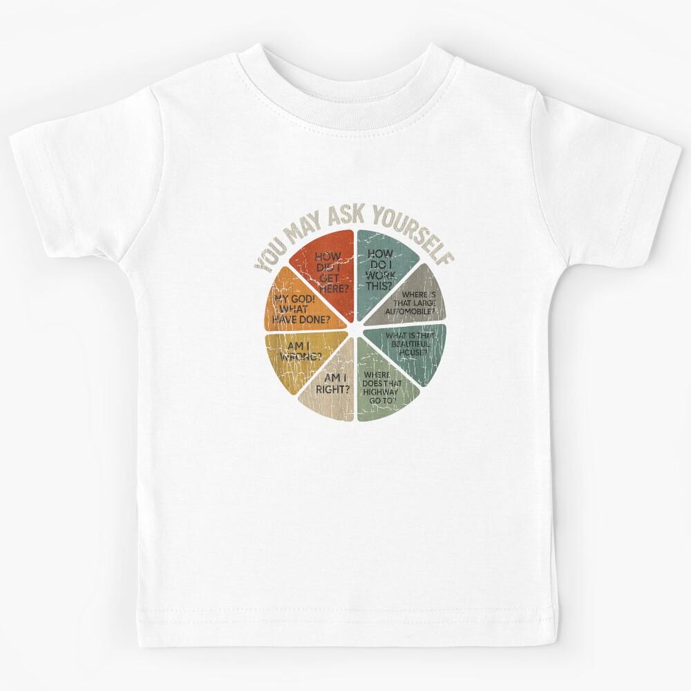 You May Ask Yourself Retro Pie Chart 80s Rock Music Kids T-Shirt 170