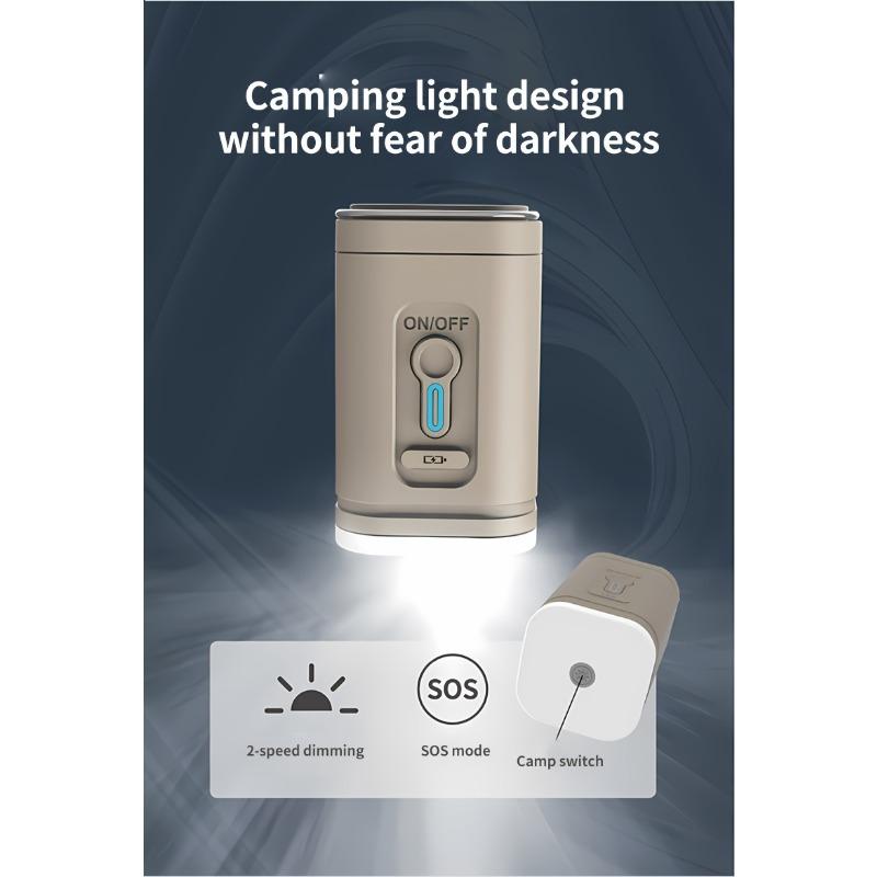 1SET Portable Rechargeable Air Pump - 3-in-1 Air Pump with LED Light, 5 Multifunctional Nozzles for Outdoor Air Filling Equipment