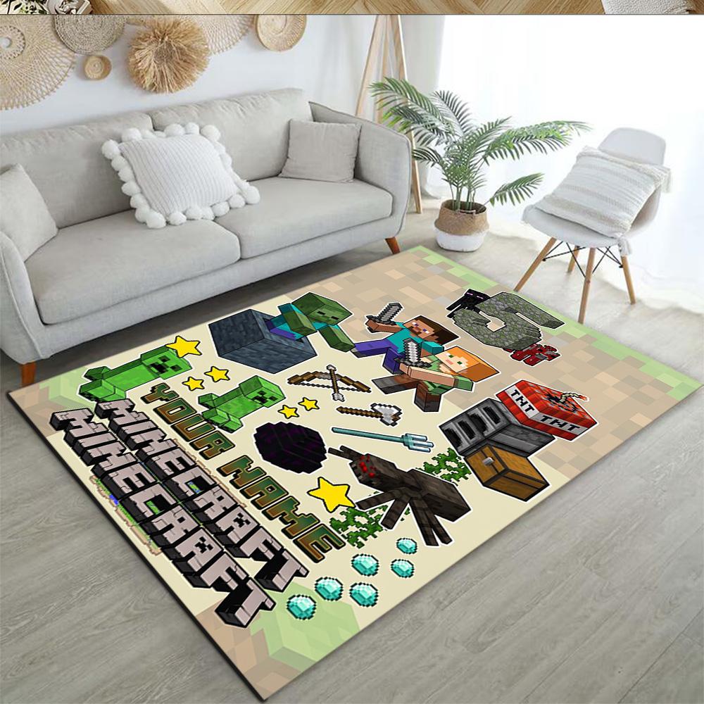 Minecraft Personalized Name Carpet Design For Study Room Hallway Kitchen Game Room Antislip Carpet Anime Office Decor Spiritual Gift