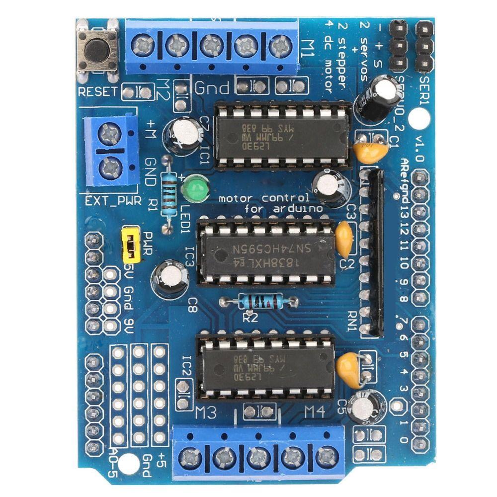 4 H‑Bridges Motor Drive Shield Expansion Module Motor Drive Shield Module  for Arduino Projects