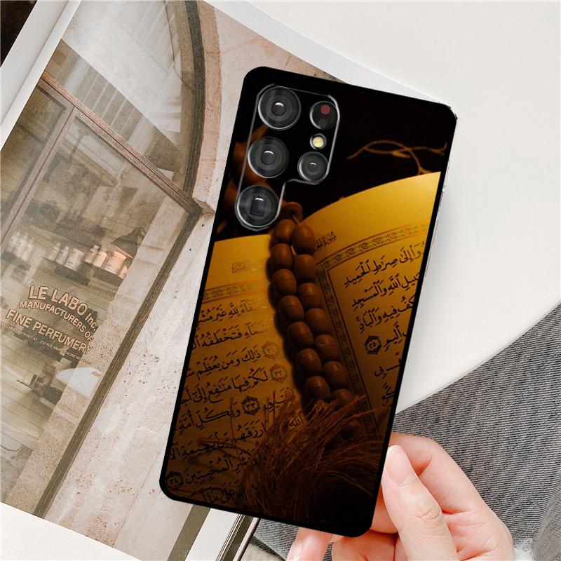 Islamisches Buch Arabischer Koran Muslimische Handyhülle Für Samsung Galaxy S25 Ultra S9 S10 S20 FE S21 S22 S23 Plus S24 Ultra Vollabdeckung