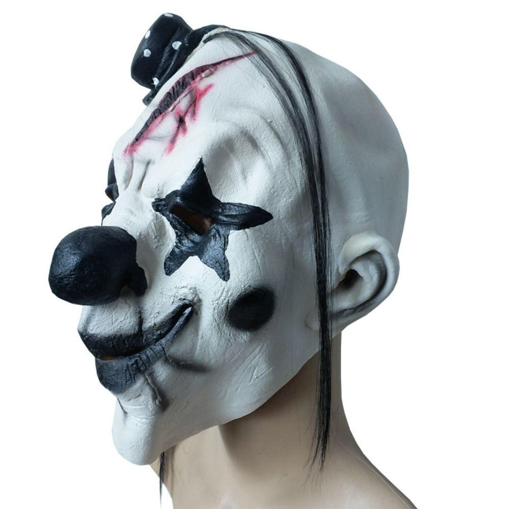 Dress Up Halloween Full Face Mask Halloween Joker Mask Halloween Clown Facemask  Party Stage Prop