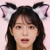 Realistic Kitten Ears Hairband Furry Headbands Plush for Coser Role Play and Photography Props