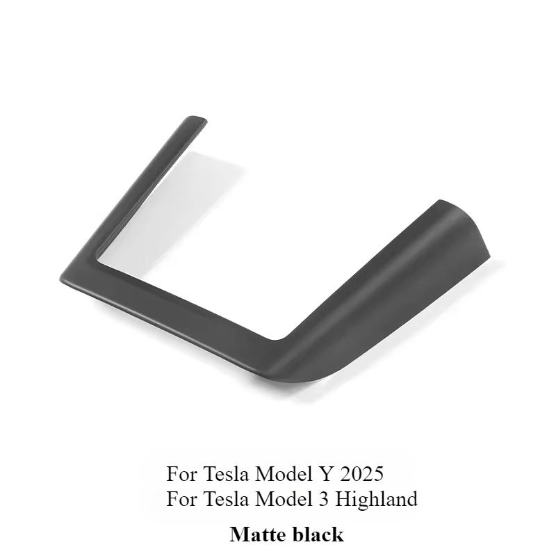 For Tesla Model Y Launch 2025 Model 3 Highland 2024 2025 Central Control Wireless Charging Panel Side Trim Strip Car Accessories