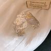 Flora Design Flower Cuff Bangle Exquisite Open Bracelet Fashion Hollow Bangle  Girls