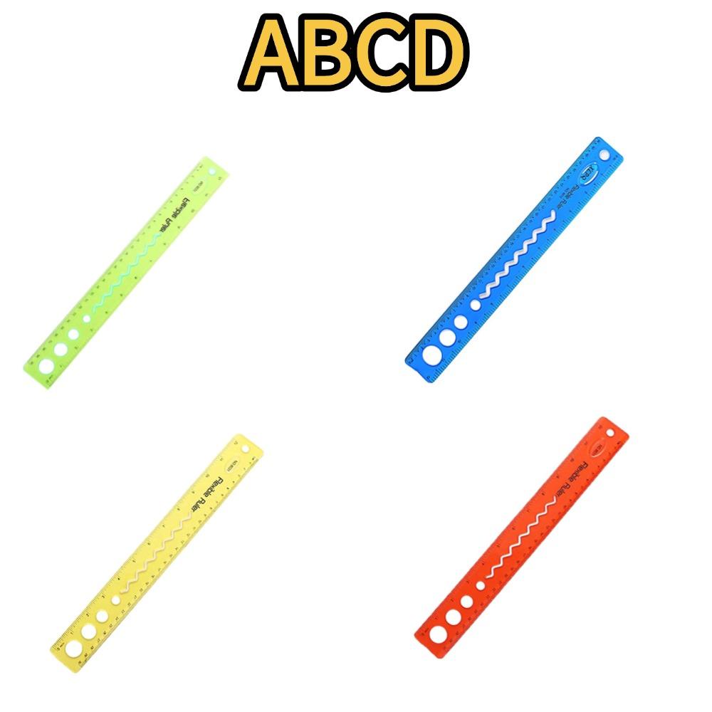 4Pcs/Set 30cm Soft Ruler Flexible Ruler Creative Stationery Rule School Supply Student Stationery Ruler Folding Ruler Supplies