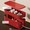 Kabelmanagementbox Drahtaufbewahrungsschale mit Rädern Tischladegerät Kabelspeicher für Zuhause Büro Wohnheim Gaming-Setup TV-Ständer