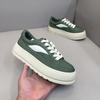 Spring new cloth breathable low-top shoes platform canvas shoes plain casual trendy shoes jw