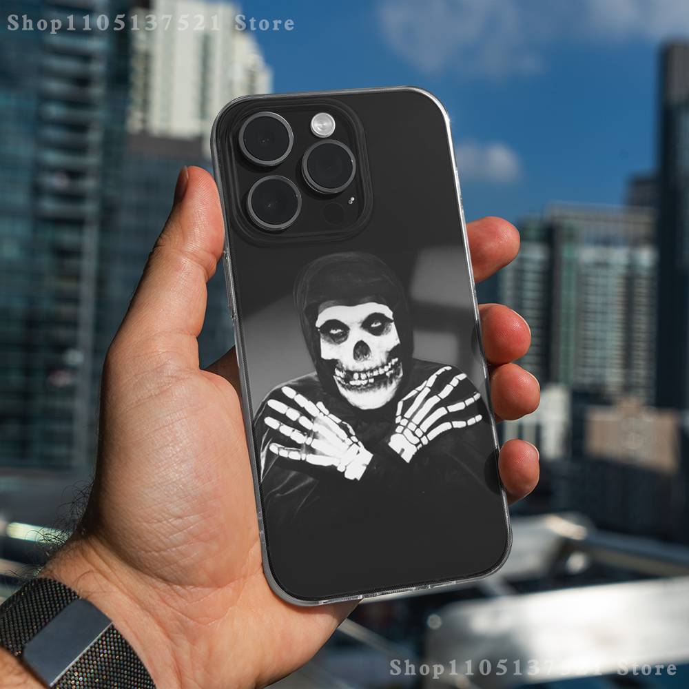 

M-Misfits Rock Phone Case For iPhone 17,16,15,14,13,12,11 Pro,Max,Plus,XR,Mini,E Clear Full-coverage Soft Cover iPhone15