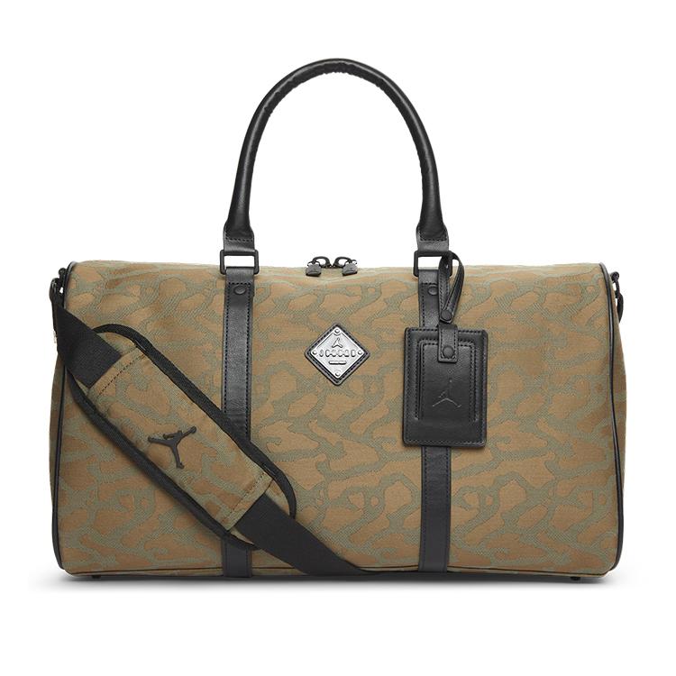 Jordan Icon Logo Adjustable Detachable Shoulder Strap Travel Bag Unisex Travel Bag Light-Olive-Green HQ7570-380 Light Olive Green