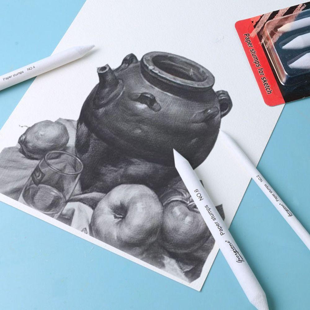 7Pcs/Set Professional Blending Stumps Paper Art Supplies Sketch Drawing Smearing Pen  School