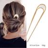 U-Shaped Hair Fork Metal Gold Shell Hairpin Geometric Headwear Hair Sticks Women Girls Hair Accessories