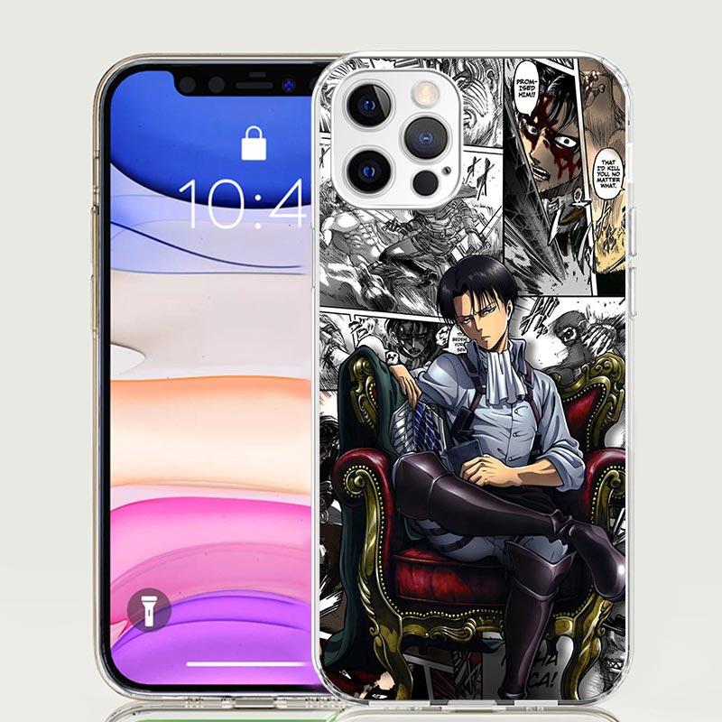 Attack-Titan Levi Phone Case For iPhone 17 Air 16 15 Plus 11 14 Pro Max 13 Mini 12 7 8 + SE Pattern Art Customized Cover 17 Air