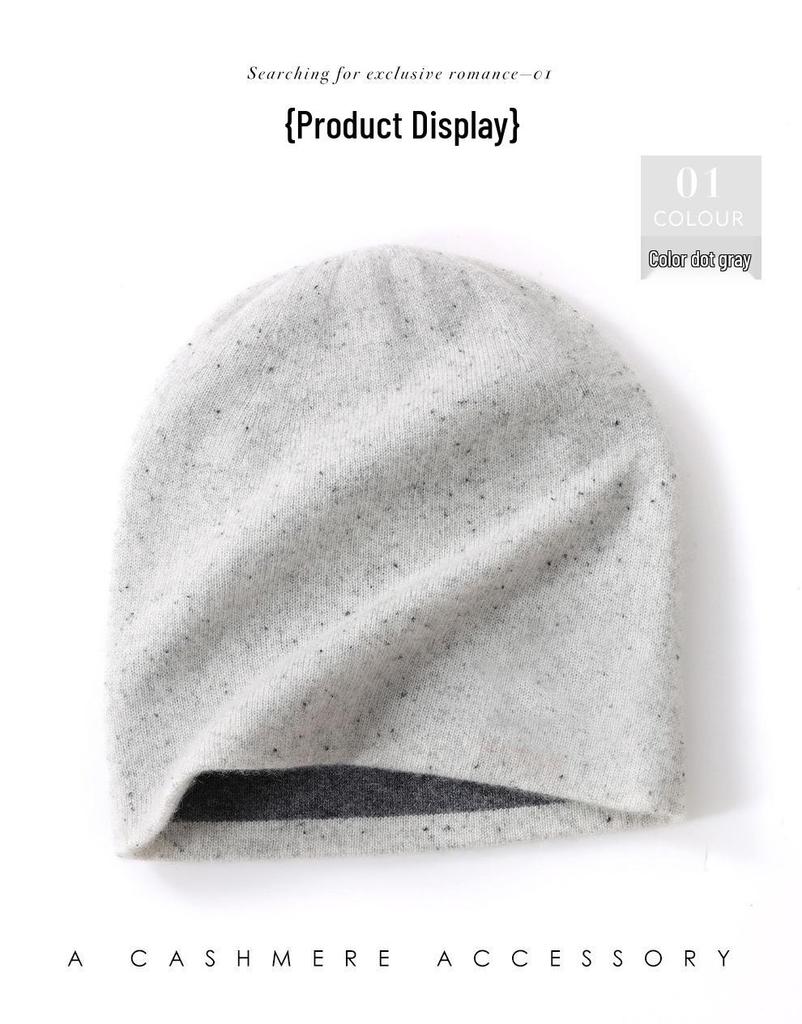 First-Line Seamless Cashmere Knit Hat: 2025 Autumn/Winter, Thick Double-Layer, Flat Ear Protection, Warm & Soft.