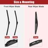 3pcs 22" 21" 11" Windshield Wiper Blade for Jeep Grand Cherokee 2014- Hook