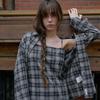 Elssibeui Cotton Plaid Check Strap Dress_Black