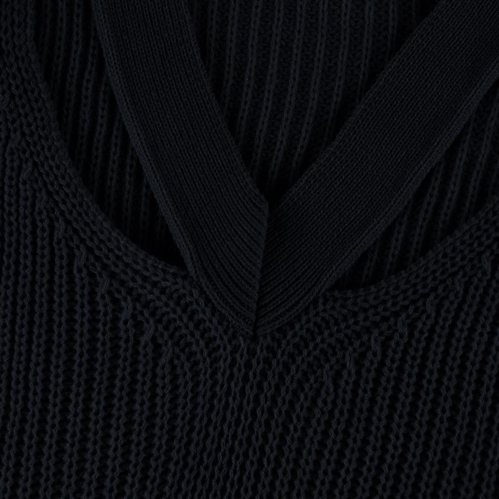 Women's Fashion Loose V-neck Long Sleeve Knit Personality Solid Color Casual Sweater
