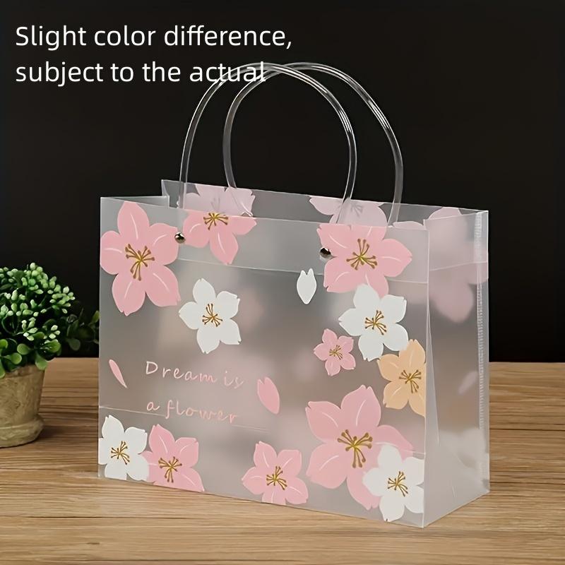 

Прозрачный ПВХ пакет для покупок и подарков с ручками - Премиальное качество, прочный пластиковый тоут для одежды и товаров (1-Pack)