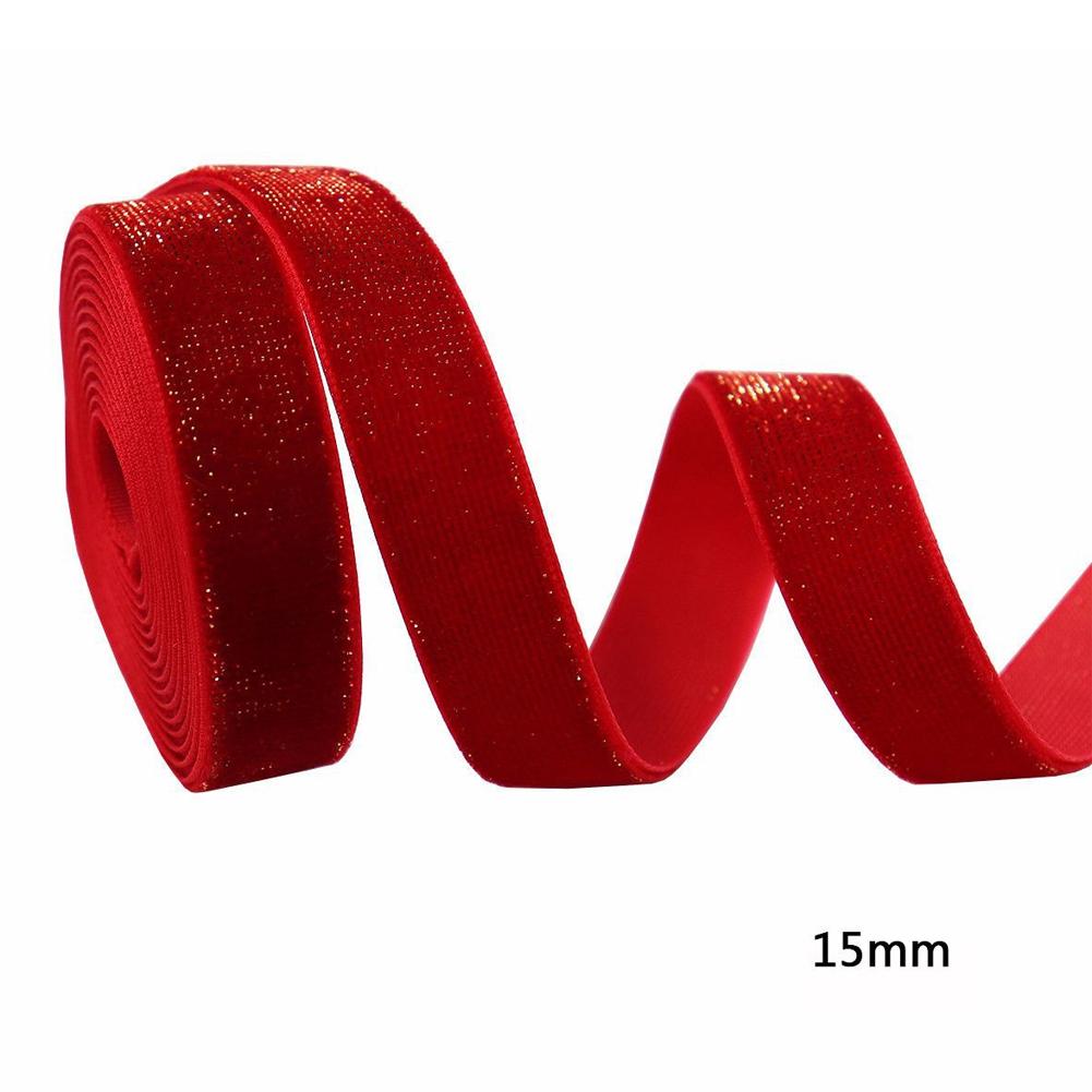 5M 1-3.8CM Red Velvet Ribbon For Handmade Gift Bouquet Wrapping Supplies Home Party Gifts Decorations Christmas Ribbons