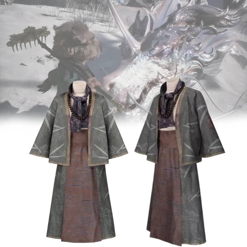 Stylish Black Myth Wukong Cosplay Outfit Featuring Pigsy Accessories For Halloween Fun