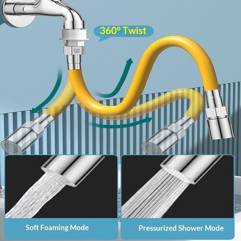 Stainless Steel Adjustable Faucet Tube for Enhanced Water Flow in Contemporary Bathroom Design