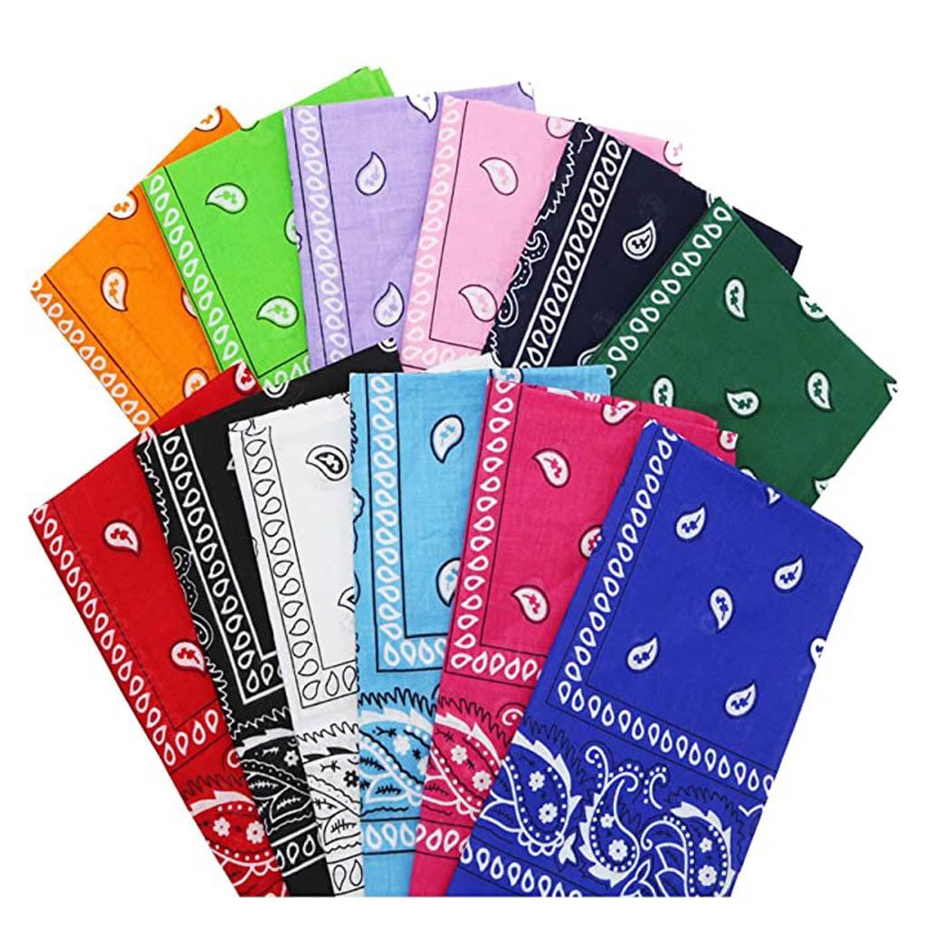 Tucet Paisley Bandanas Multi Colored Set Cowboy Bandana šátek na hlavě oboustranný