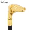 Golden Dog Sausage Dog Head Walking Cane Fashion Decorative Walking Stick Gentleman Elegant Cosplay Cane Knob Crosier 93cm