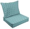 Vargottam Printed Outdoor Deep  Seat  Patio  Cushions Set 2pcs Seat Set All Weather Replacement