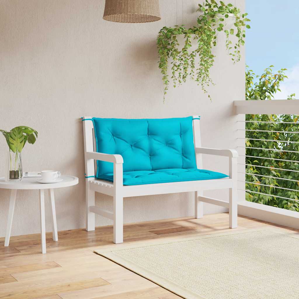 Garden Bench Cushions 2 pcs. Turquoise 100 x 50 x 7 cm Fabric